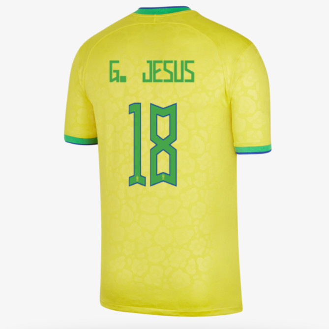 Brésil domicile maillot G. Jesus